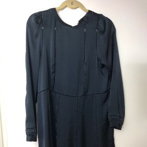 All saints silk dress navy